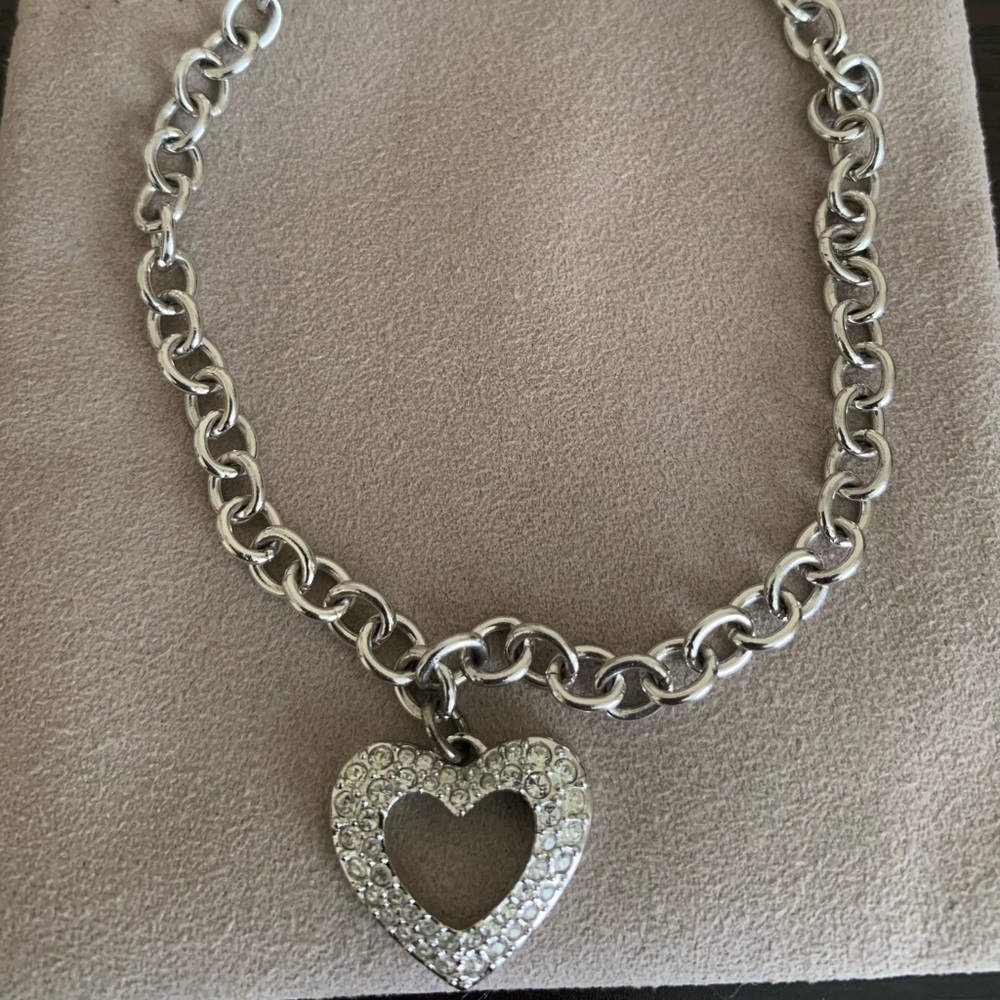 Swarovski heart bracelet silver no scratch